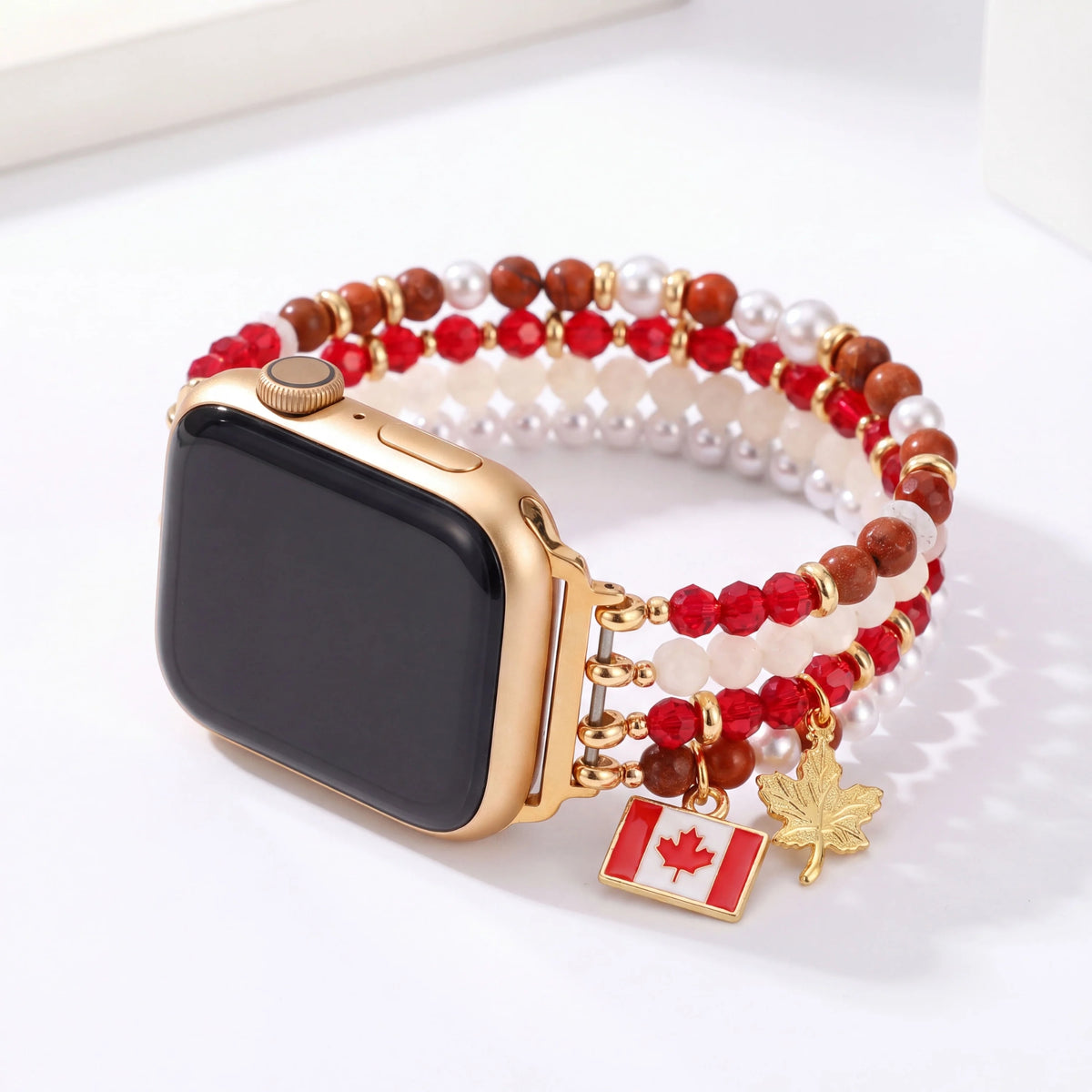 Bracelet extensible Apple Watch en perle d'érable du Canada