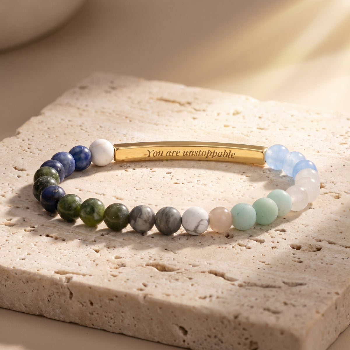 Bracelets en pierre à message secret