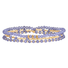 Lilac Glow Bracelet/Collier Multi-Style