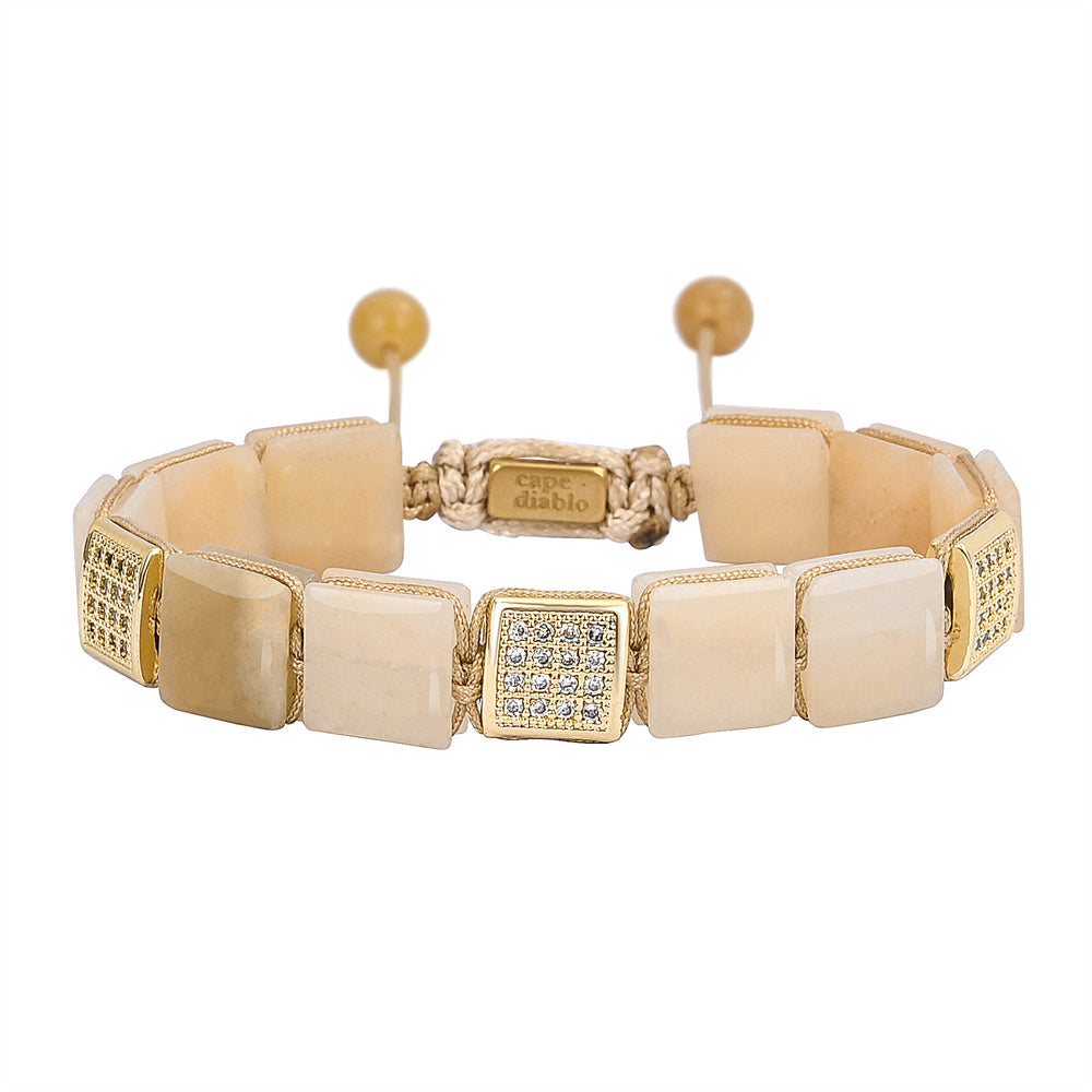 Bracelet en pierre de soleil pour homme