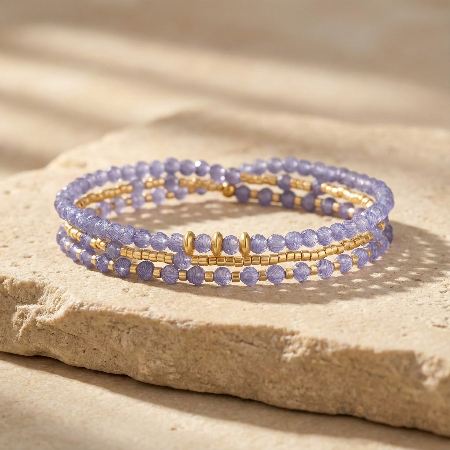 Lilac Glow Bracelet/Collier Multi-Style