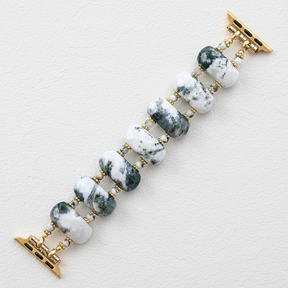 Bracelet extensible en agate forestière pour Apple Watch