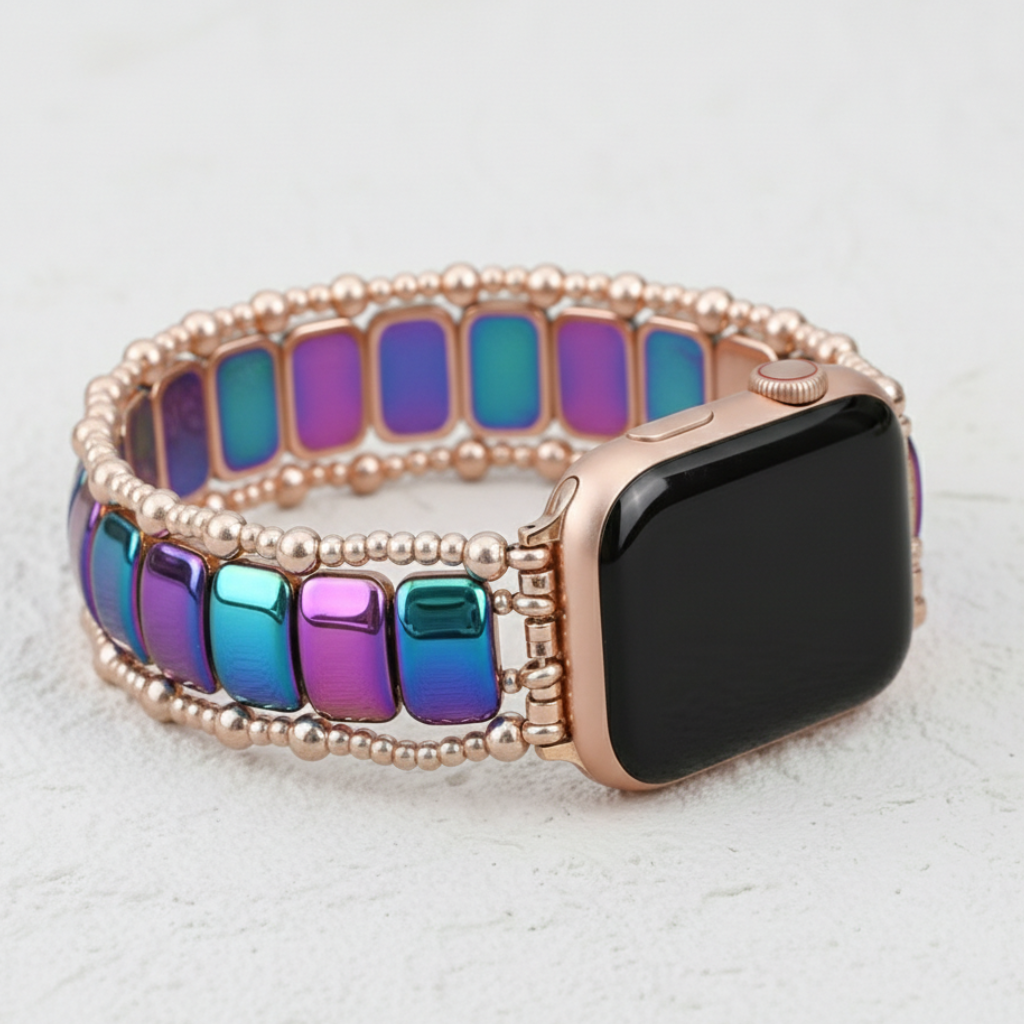 Bracelet extensible Rose Euphorie pour Apple Watch