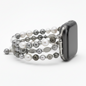 Bracelet extensible perle luxe lunaire pour Apple Watch