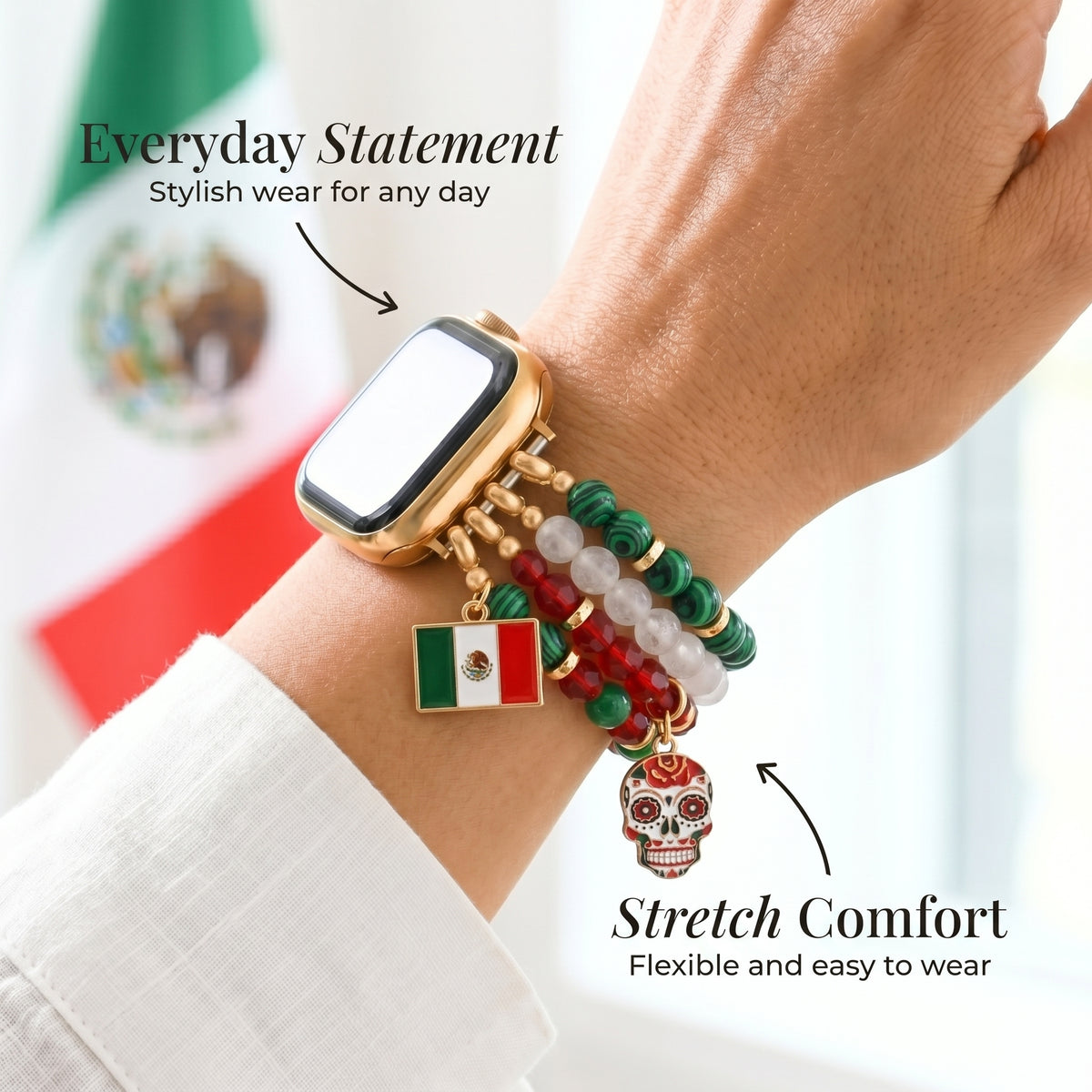 Bracelet extensible Viva México pour Apple Watch