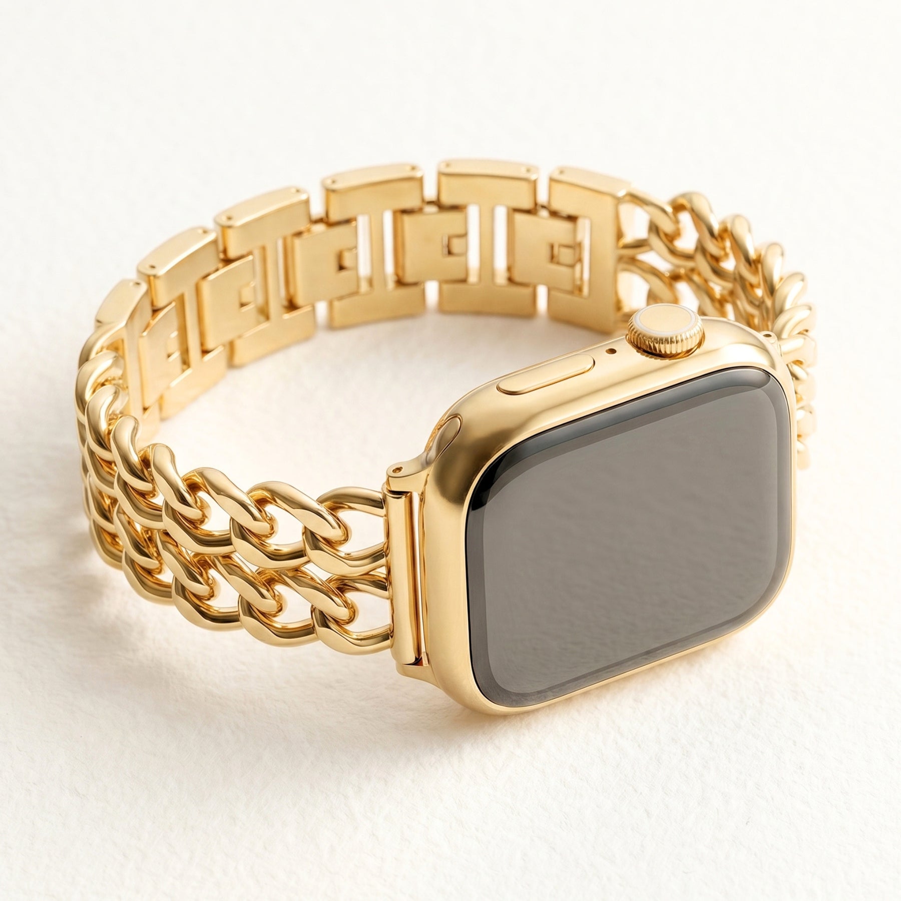 Bracelet Apple Watch de luxe courbe or