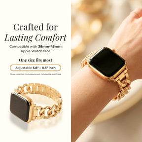 Bracelet Apple Watch de luxe en or tressé