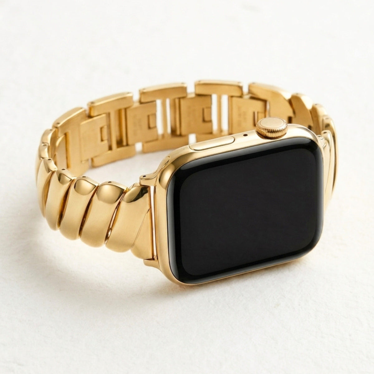 Bracelet de luxe Golden Glamour pour Apple Watch