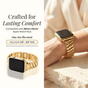Bracelet de luxe Golden Glamour pour Apple Watch