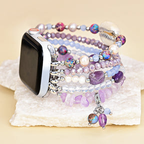 Bracelet extensible Apple Watch couleur rivage lilas