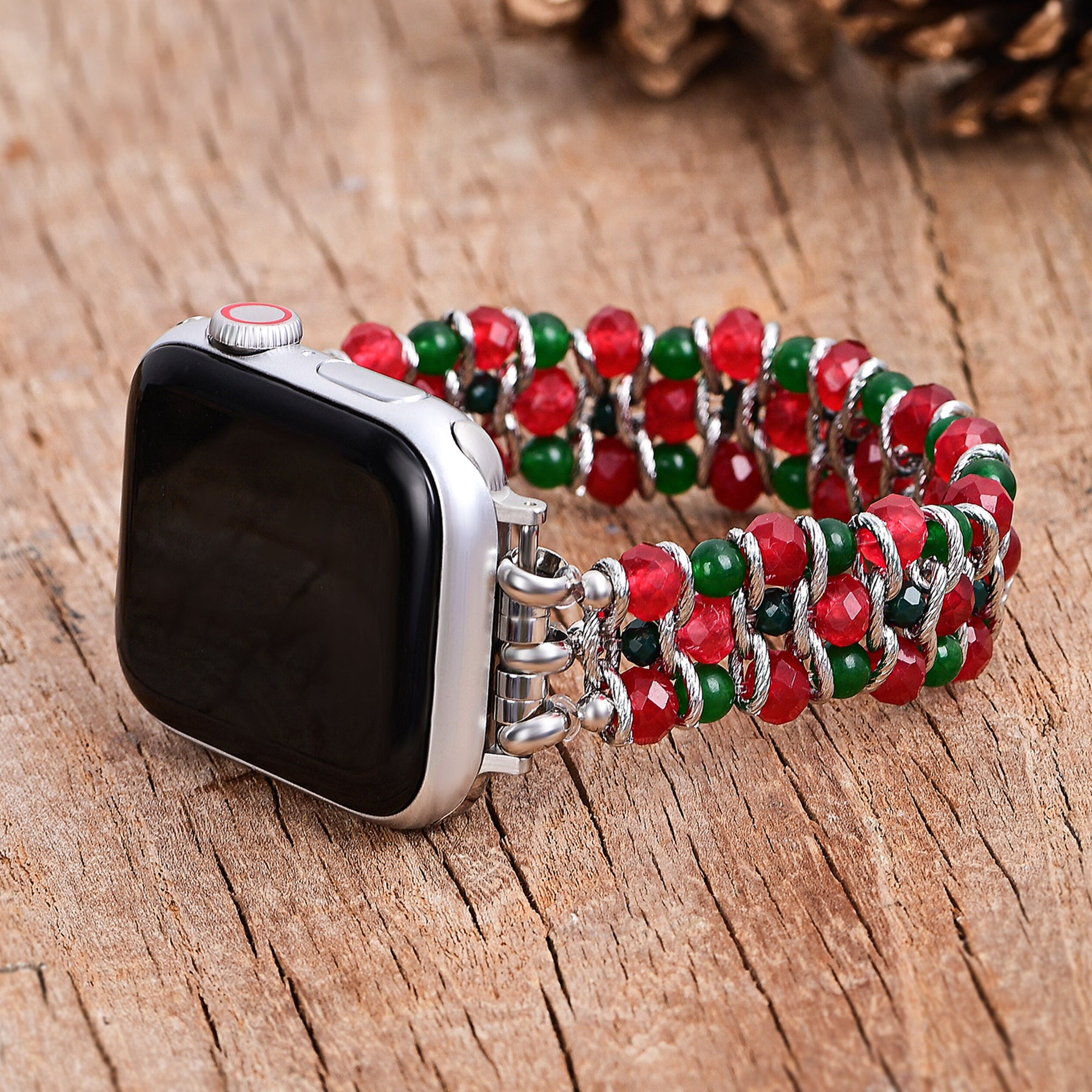 Bracelet extensible Apple Watch avec charme de Noël