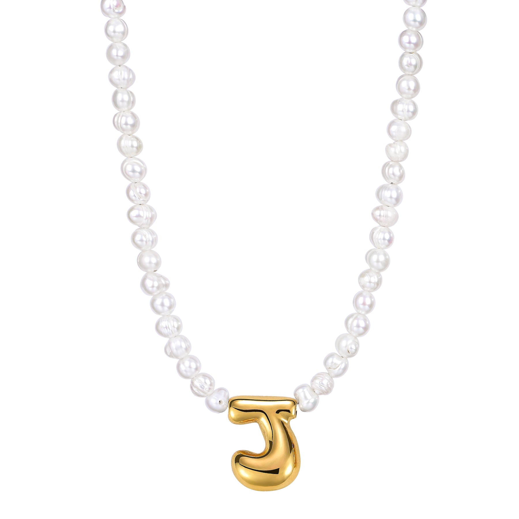 Collier Initial en Perles Bulles