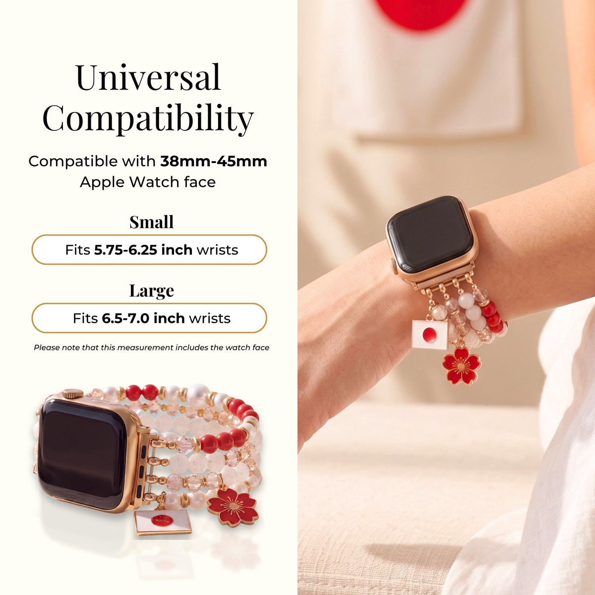 Bracelet Apple Watch extensible Sakura Bloom Japon