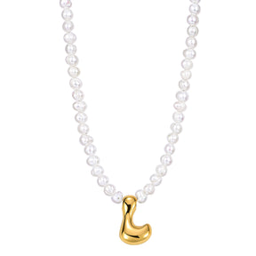 Collier Initial en Perles Bulles