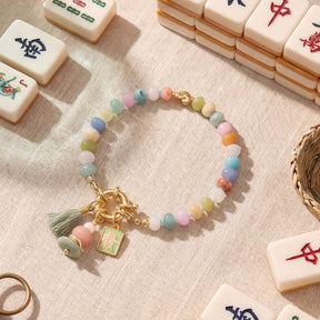 Bracelet porte-bonheur de mahjong