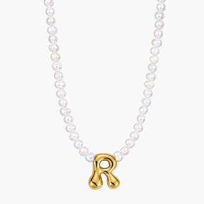 Collier Initial en Perles et Bulles