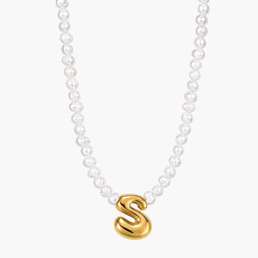 Collier Initial en Perles et Bulles