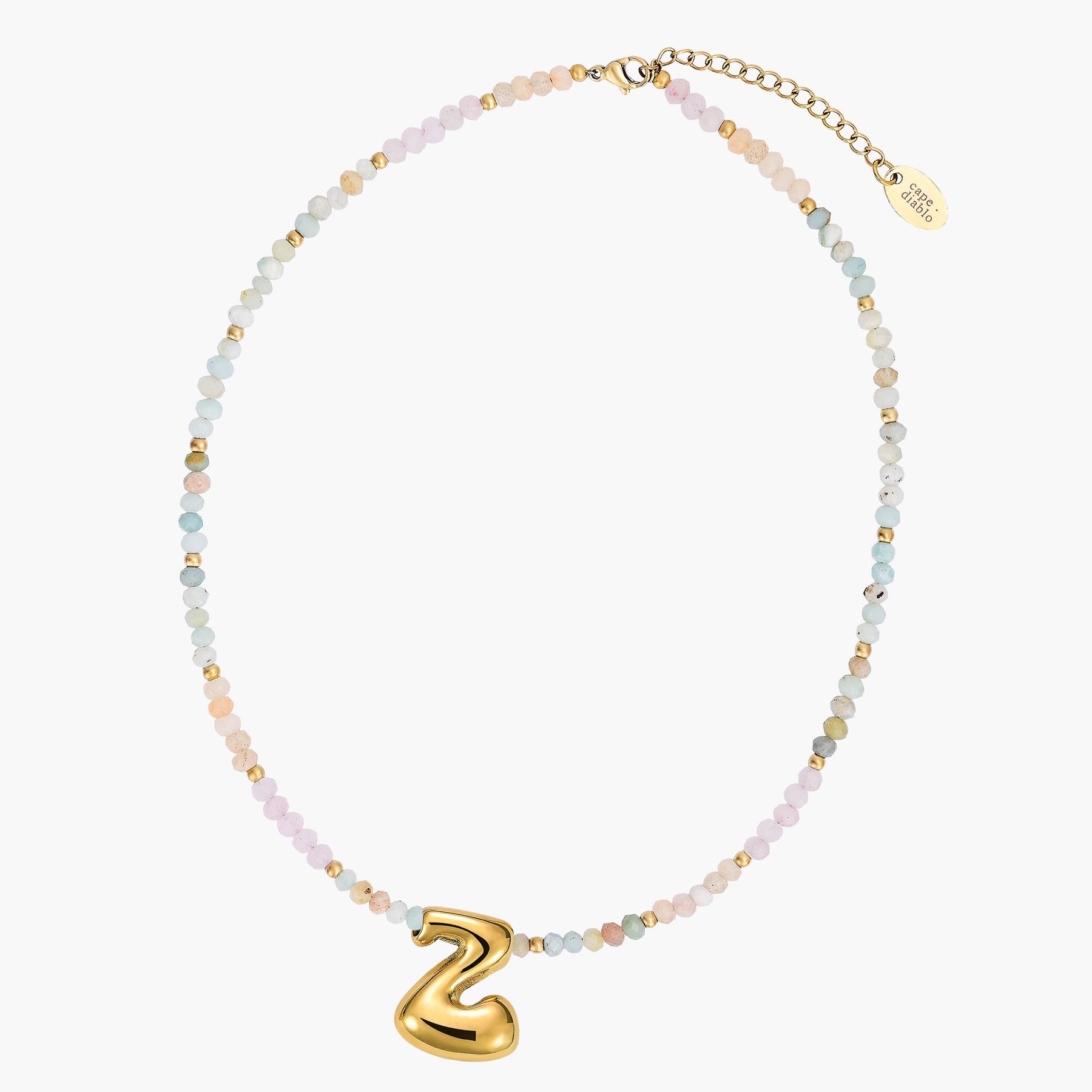 Collier Initial en Bulles Pastel