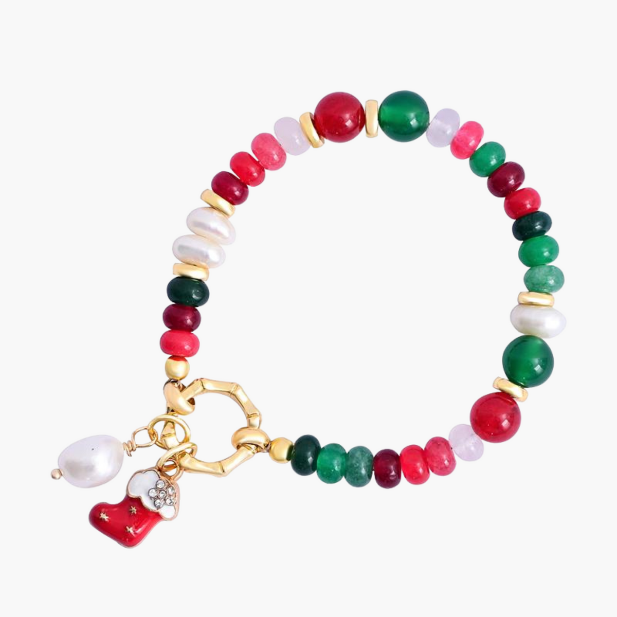 Bracelet perle éclat de Noël