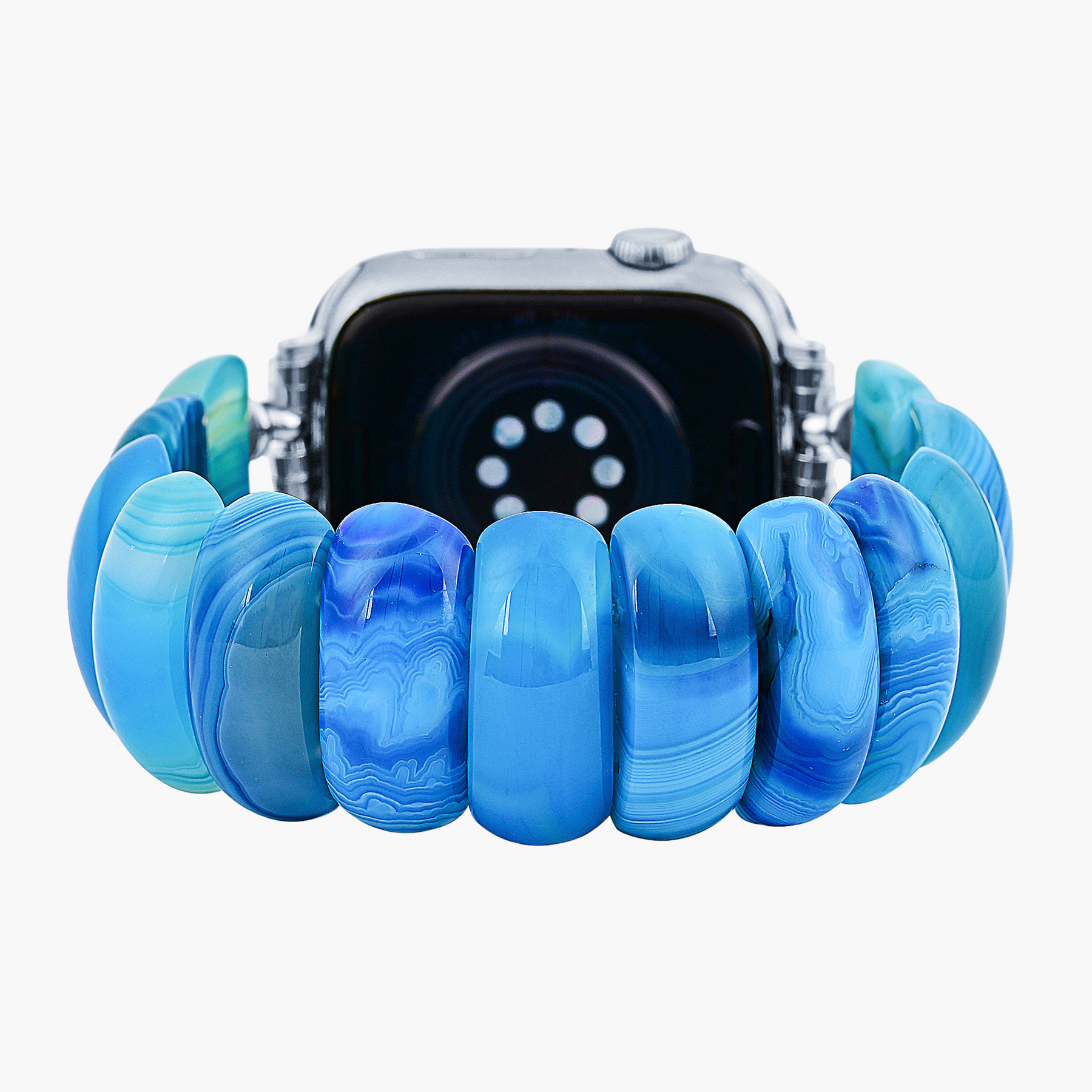 Bracelet extensible en agate Ocean Essence pour Apple Watch