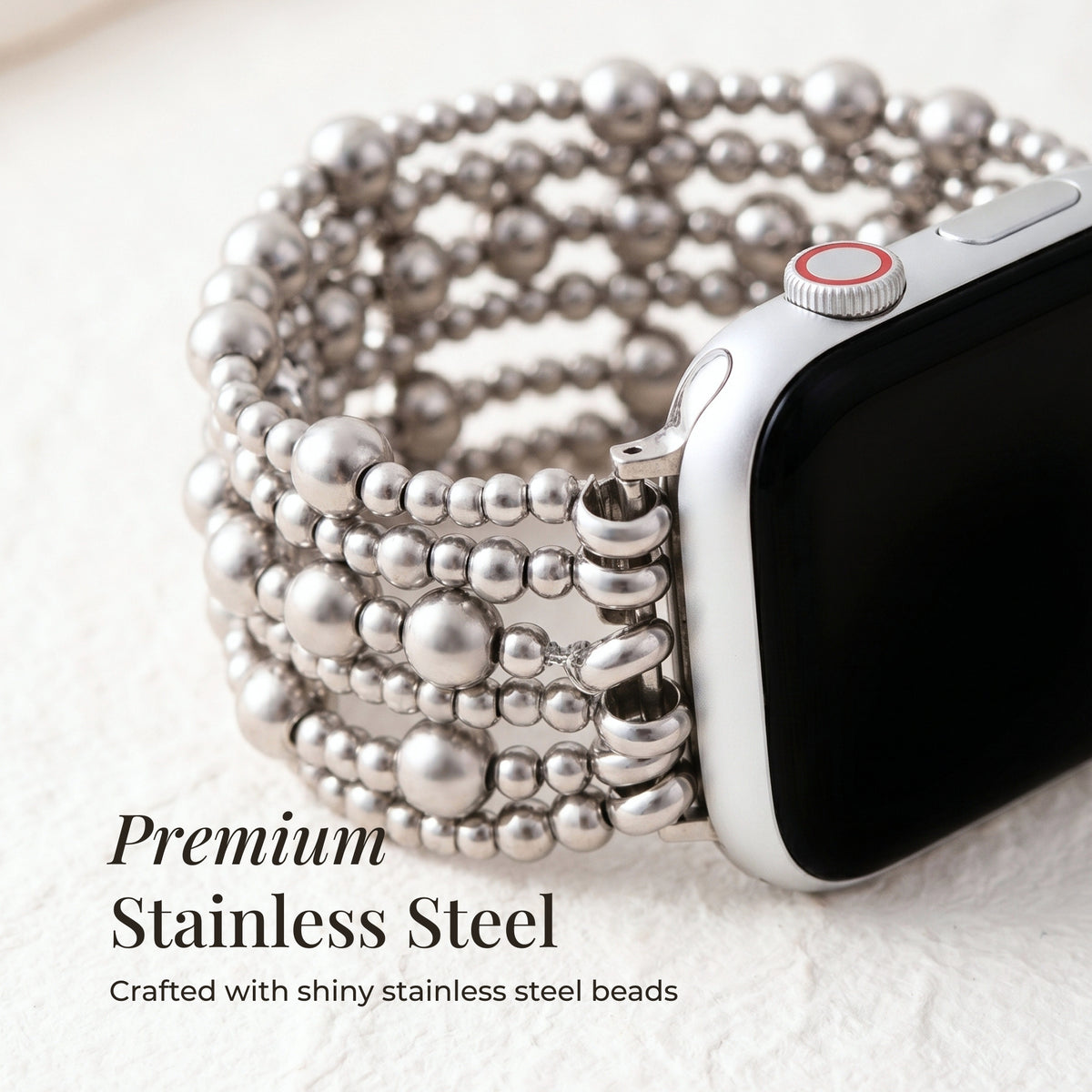Bracelet extensible Platinum Demure pour Apple Watch