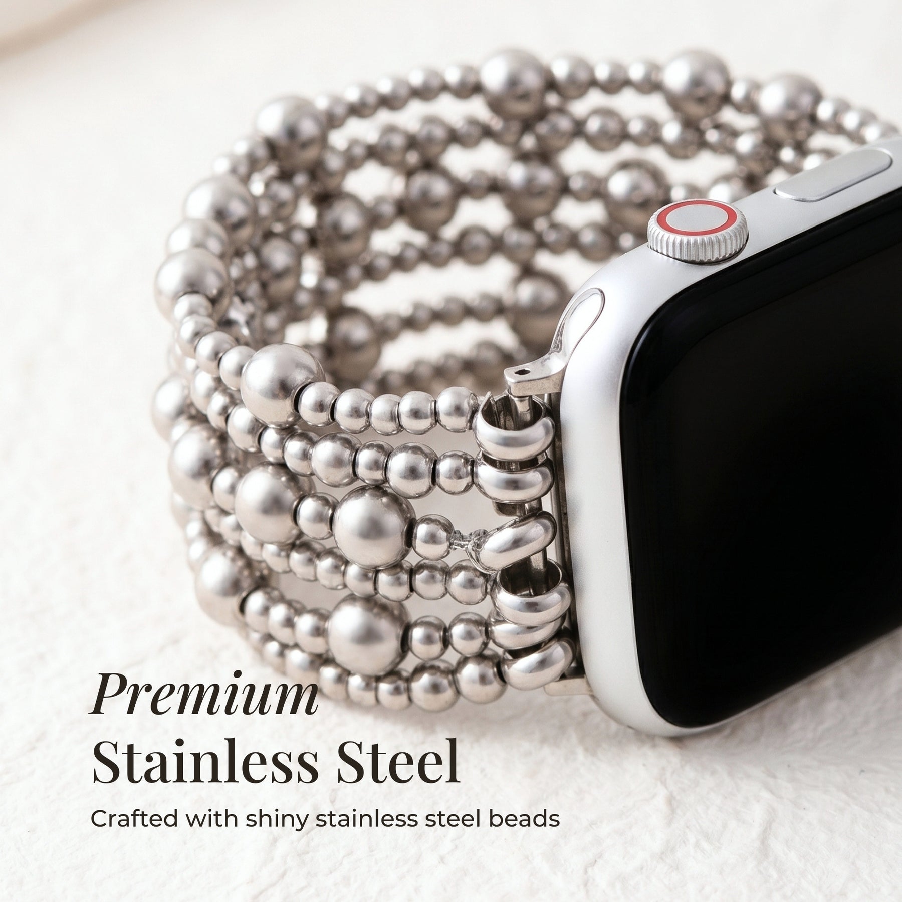 Bracelet extensible Platinum Demure pour Apple Watch