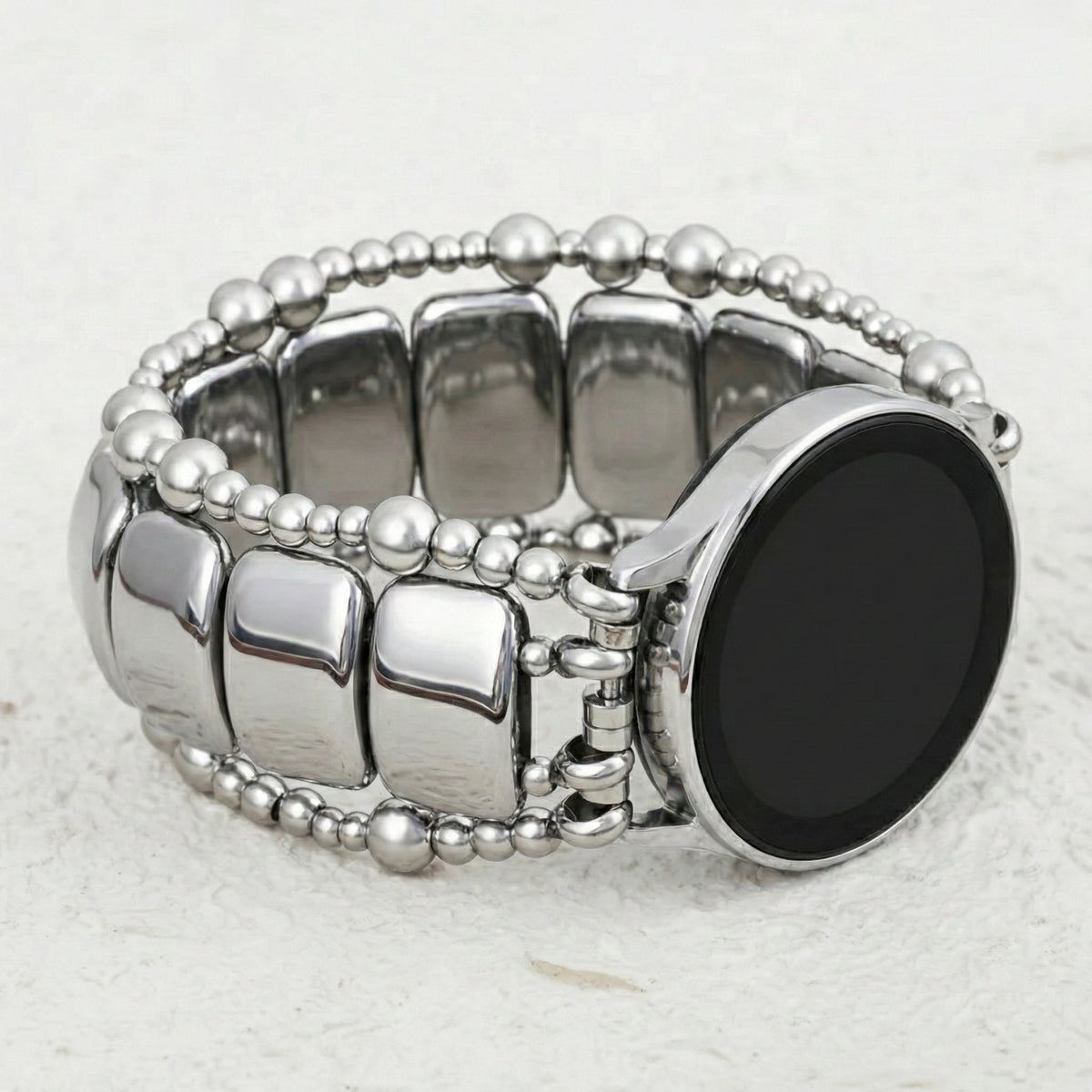 Bracelet extensible Platinum Noir pour Samsung Galaxy Watch