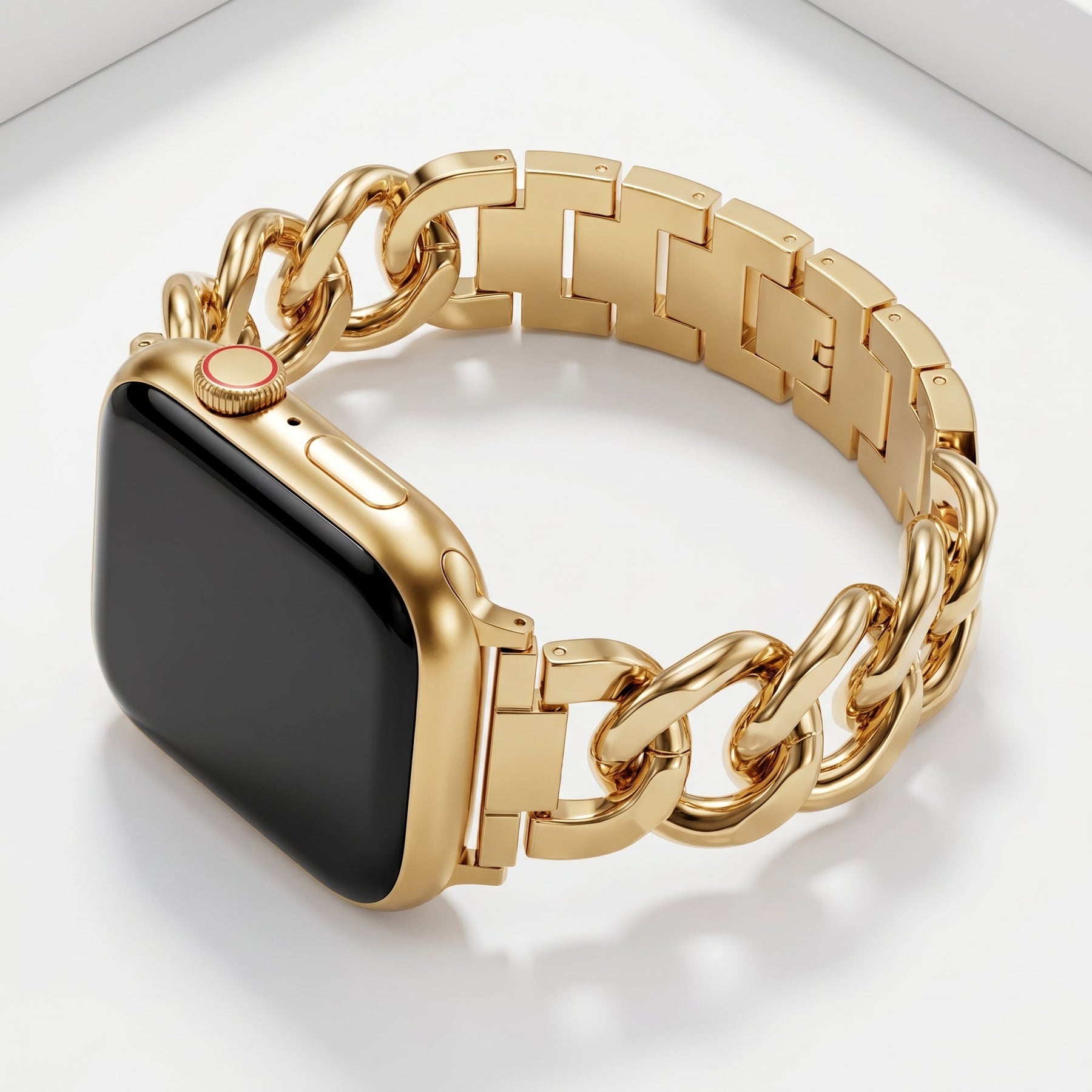 Bracelet Apple Watch de luxe en or tressé
