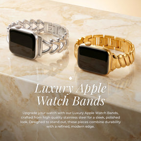 Bracelet Apple Watch de luxe en nid d'abeille argenté