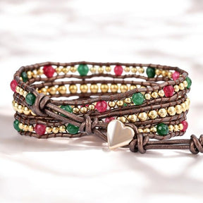 Bracelet Enveloppant Cœur Joyeux Noël