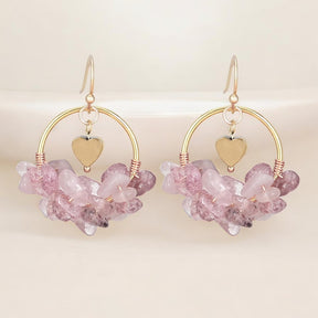 Boucles d'oreilles Pierres d'Amour de la Saint-Valentin