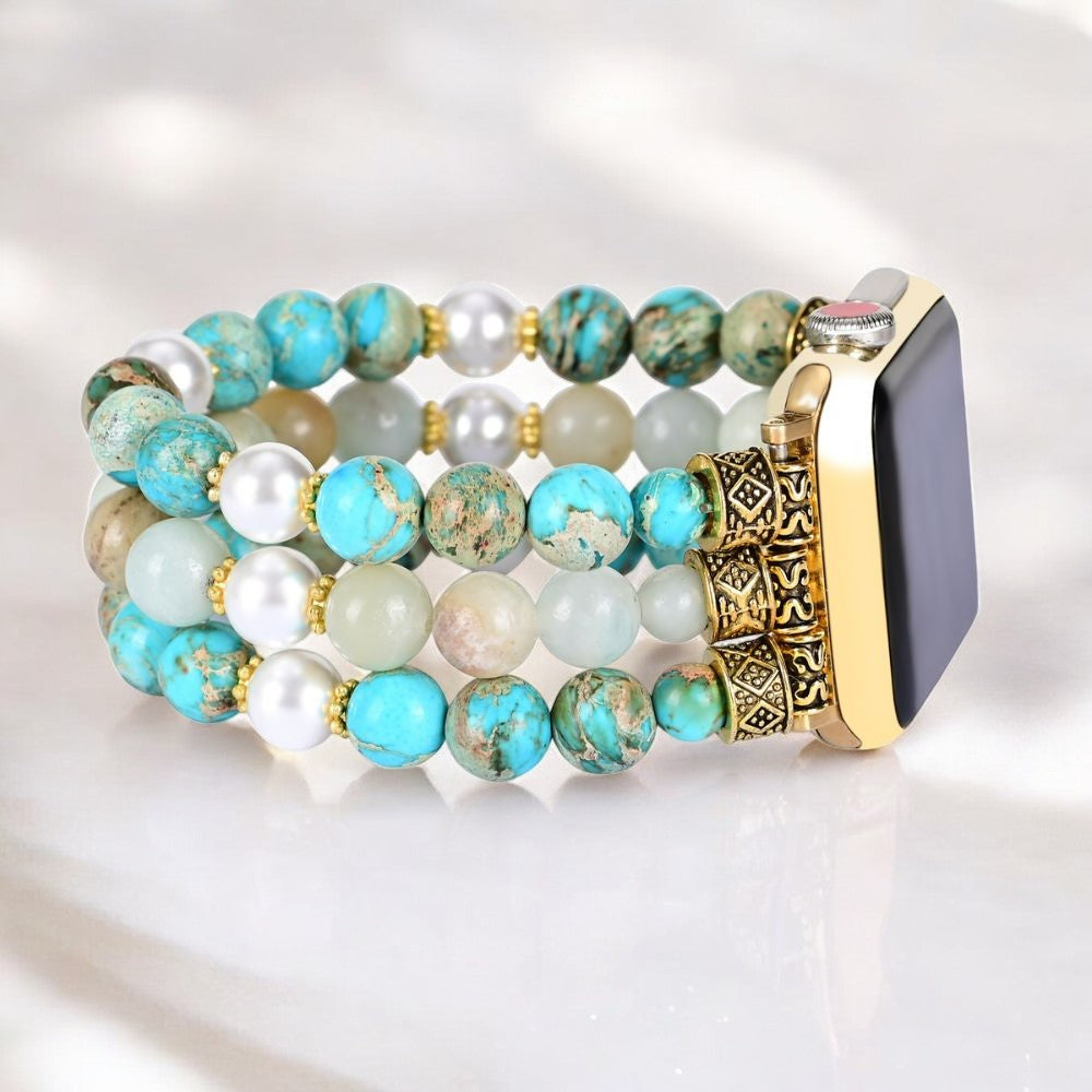 Bracelet de montre extensible Ocean Breeze Jasper