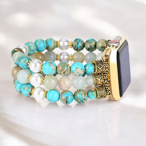 Bracelet de montre extensible Ocean Breeze Jasper