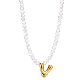 Collier Initial en Perles Bulles