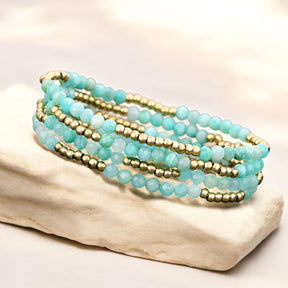 Ensemble de Bracelets en Amazonite Lumineuse