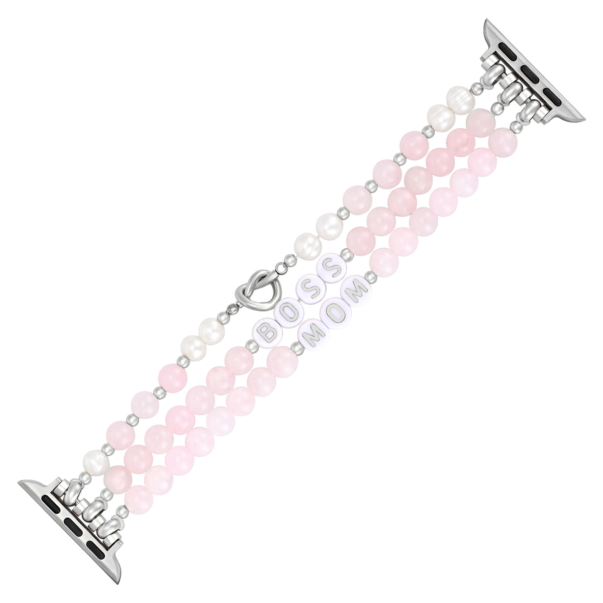 Bracelet extensible Apple Watch en quartz rose personnalisé