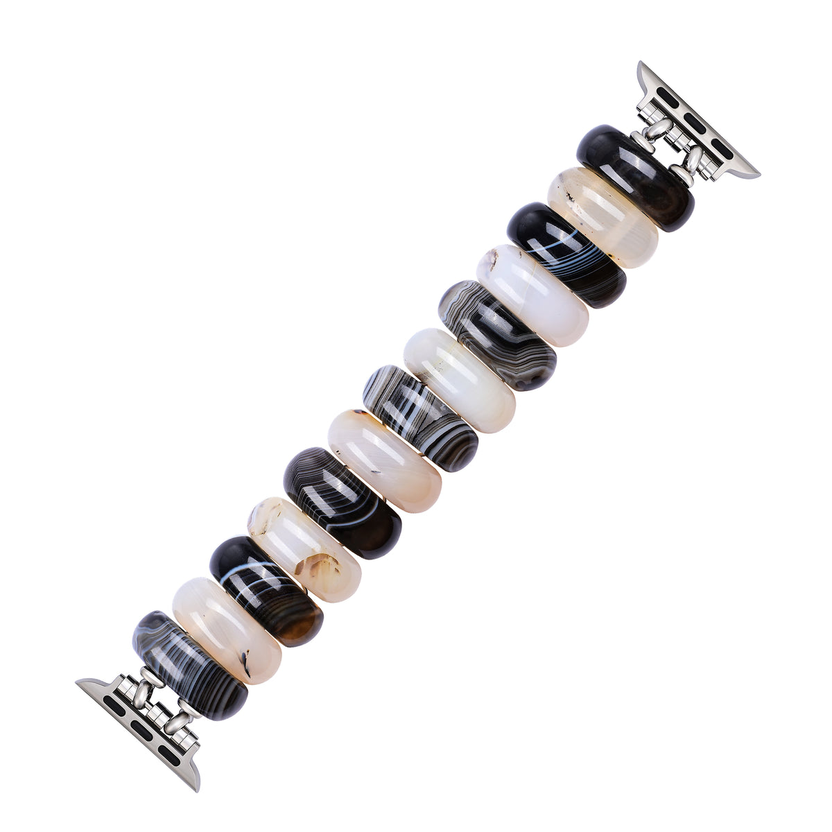 Bracelet extensible Obsidian Frost Agate pour Apple Watch