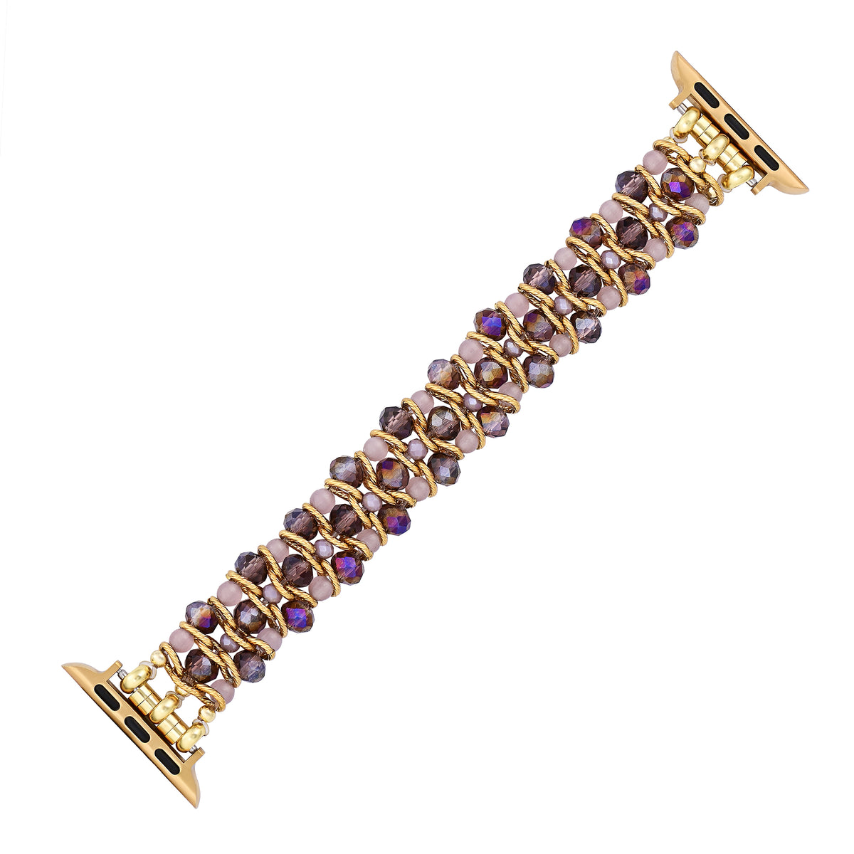 Bracelet tressé Golden Serenity Gem pour Apple Watch