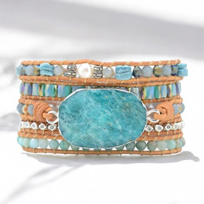Bracelet enveloppant Amazonite Paradis sur Terre