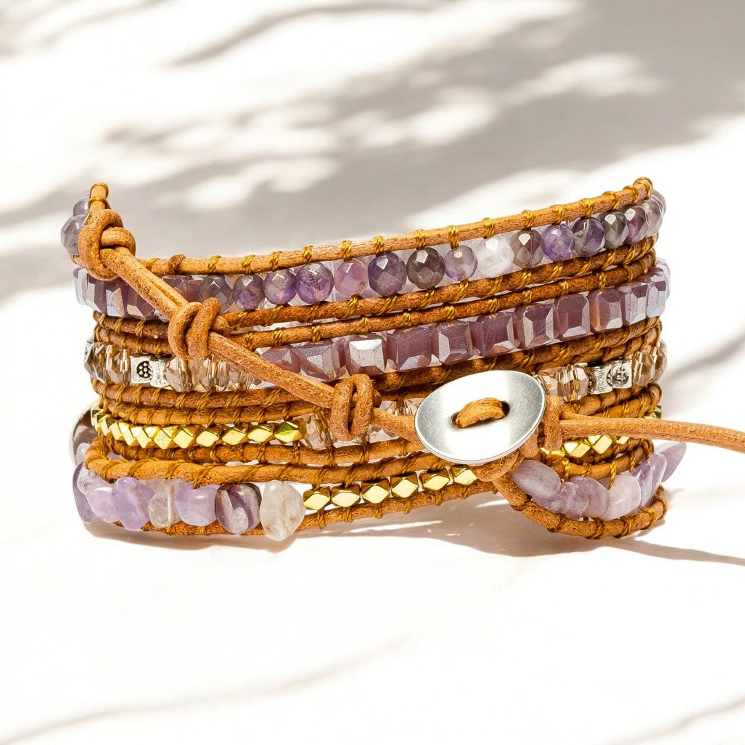 Bracelet manchette impérial Améthyste