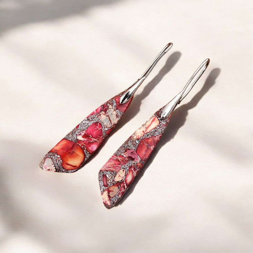 Boucles d'oreilles crochet Antique Rouge Regalite