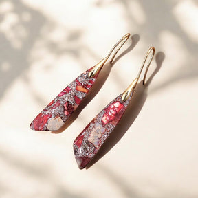 Boucles d'oreilles crochet Antique Rouge Regalite