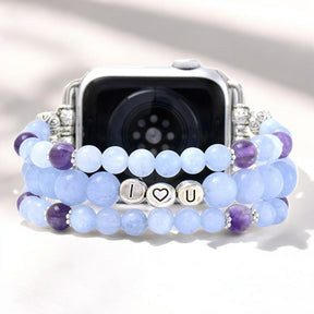 Bracelet extensible Aquamarine Love Apple Watch