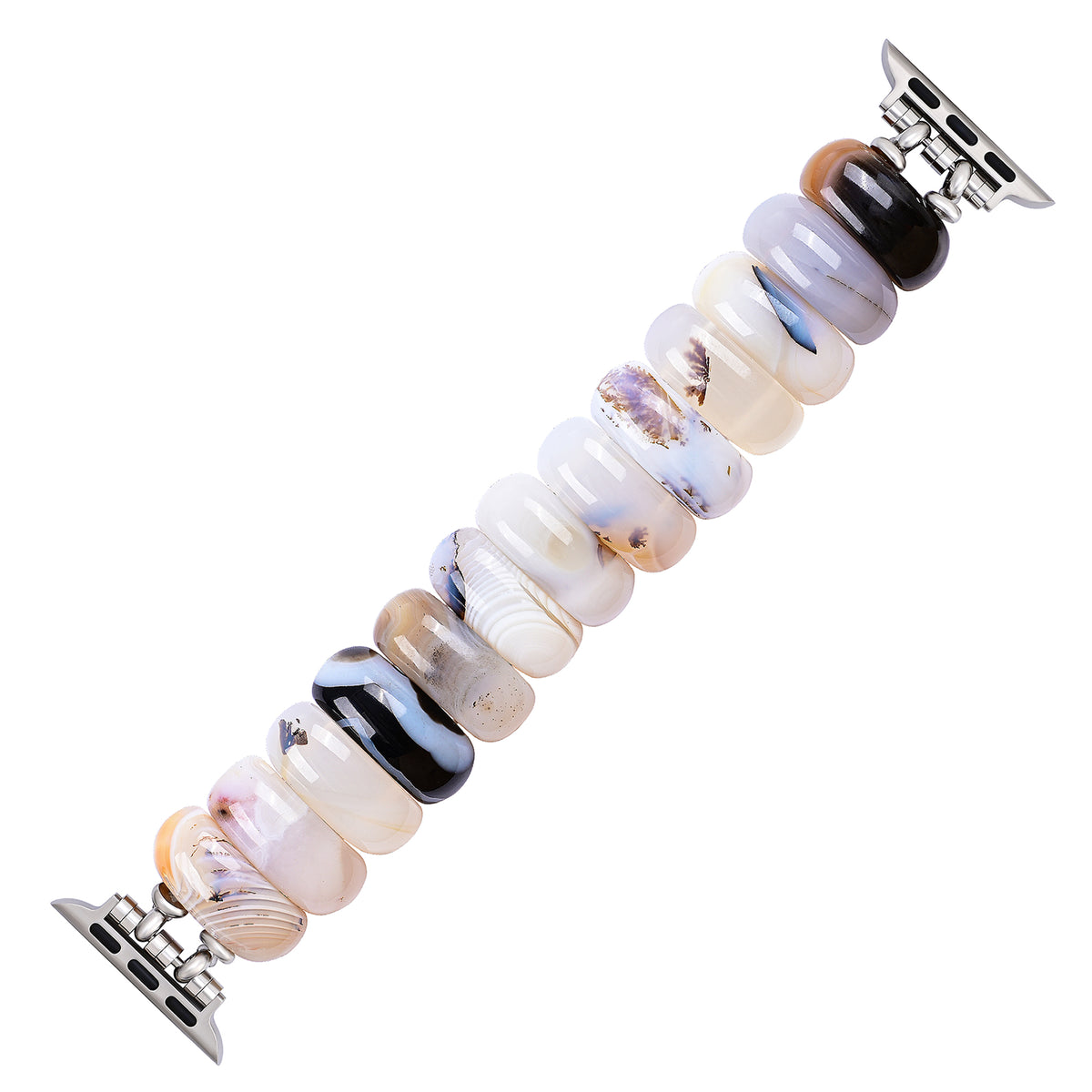 Bracelet extensible en agate Ivory Dune pour Apple Watch