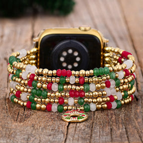 Bracelet Apple Watch extensible Golden Holly Cheer