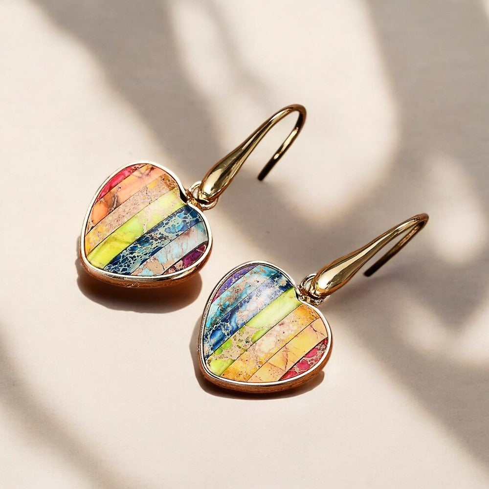 Boucles d'oreilles Chakra Cœur Énergie