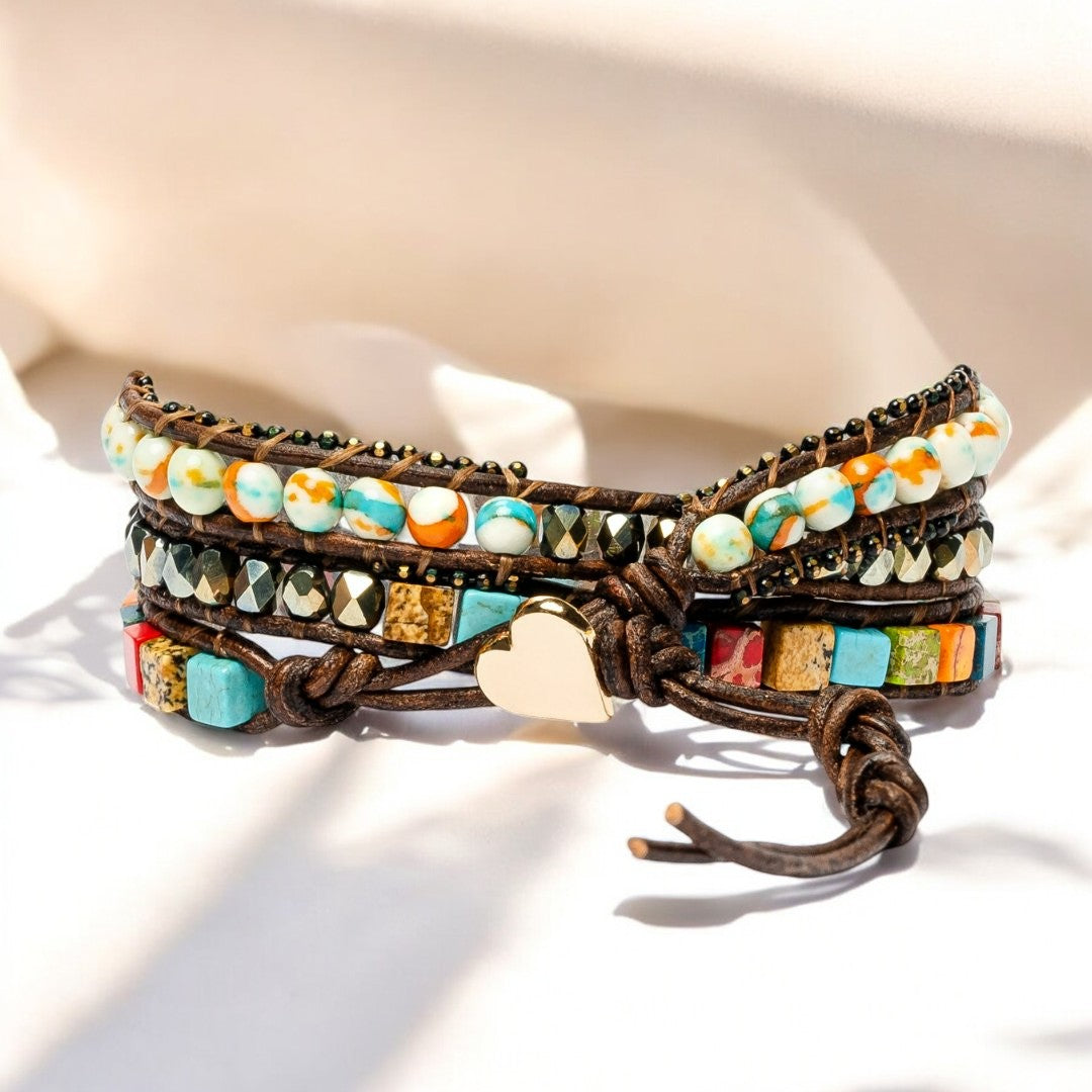 Bracelet enveloppant de protection contre le clair de lune des chakras