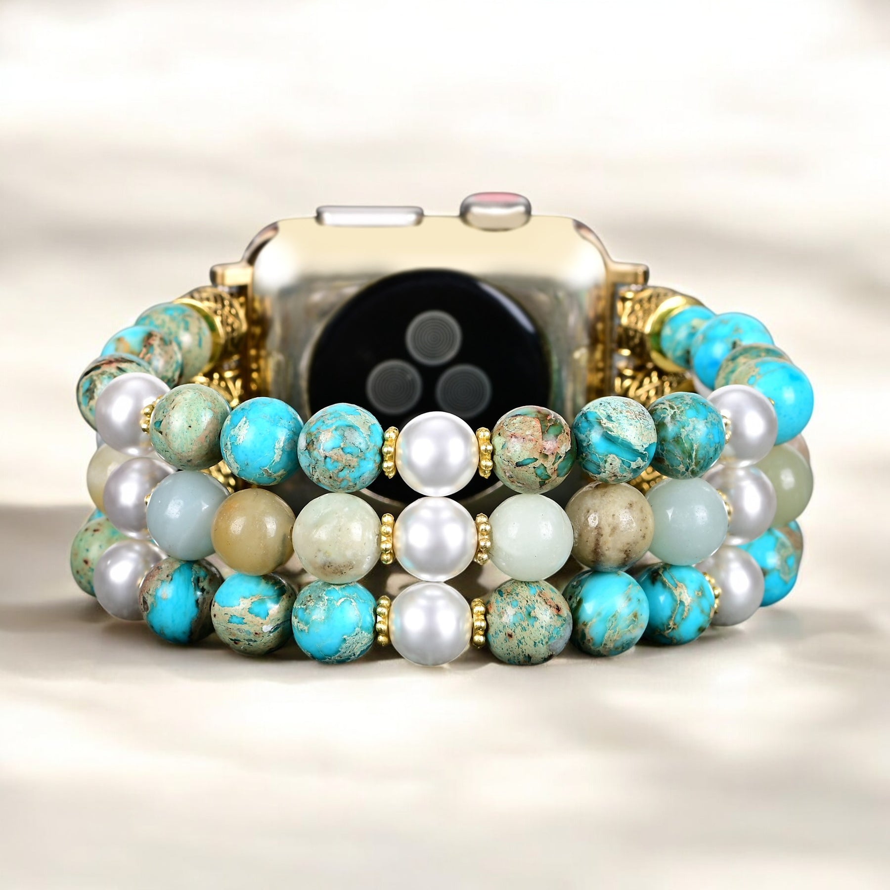 Bracelet de montre extensible Ocean Breeze Jasper
