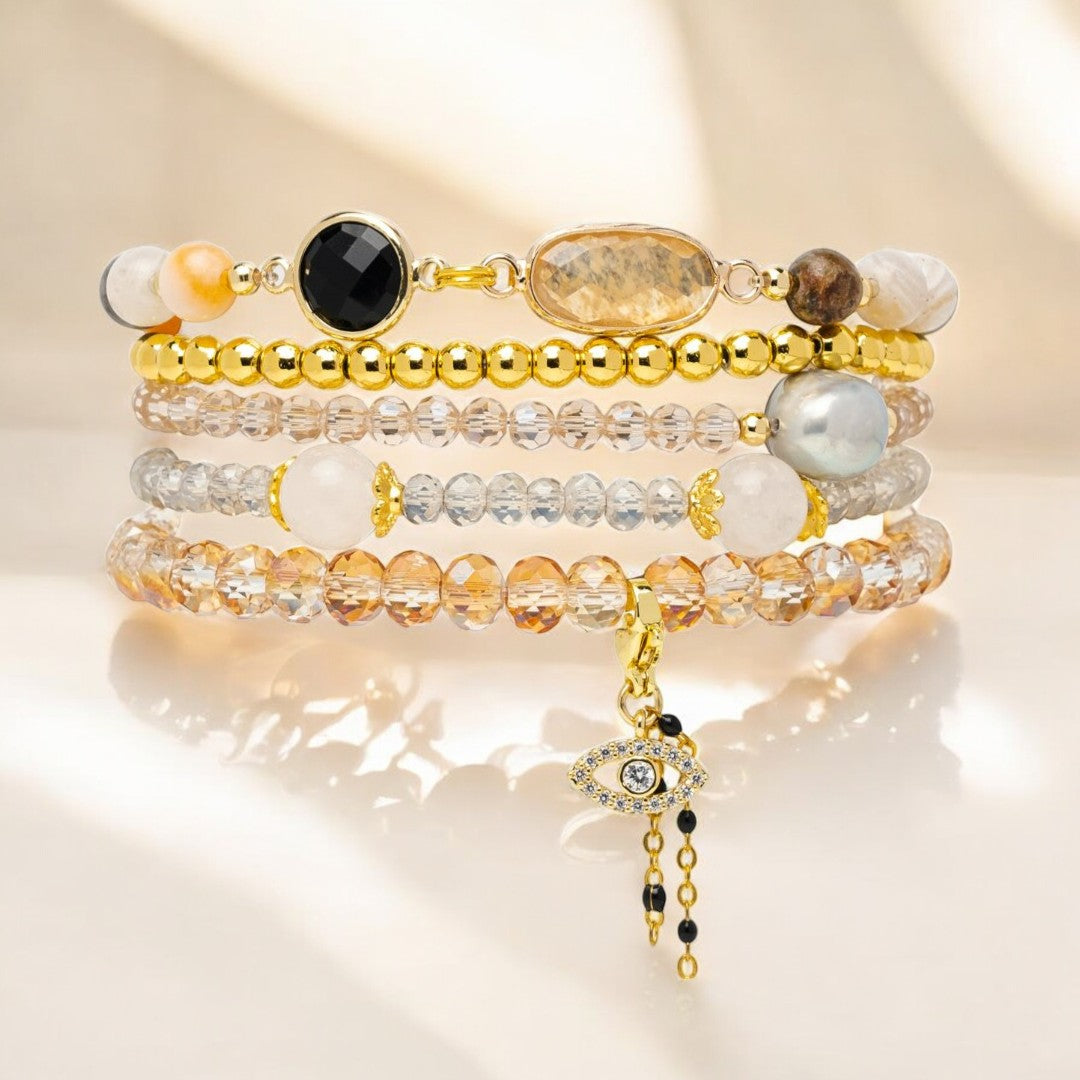 Bracelet Apple Watch extensible champagne foncé