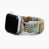 Bracelet extensible en jaspe tibétain Earth pour Apple Watch
